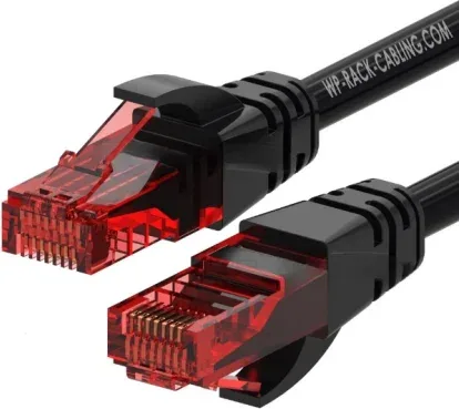 WP WPC-PAT-6U002BL cable de red Negro, Rojo 0,2 m Cat6 U/UTP (UTP)