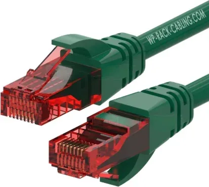 WP WPC-PAT-6U002G cable de red Negro, Verde 0,2 m Cat6 U/UTP (UTP)