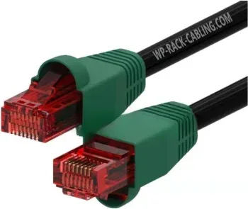 WP WPC-PAT-6U010BL-O cable de red Negro, Verde, Rojo 1 m Cat6 U/UTP (UTP)
