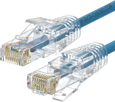 WP WPC-PAT-6AU005LB-S cable de red Negro, Azul 0,5 m Cat6a U/UTP (UTP)