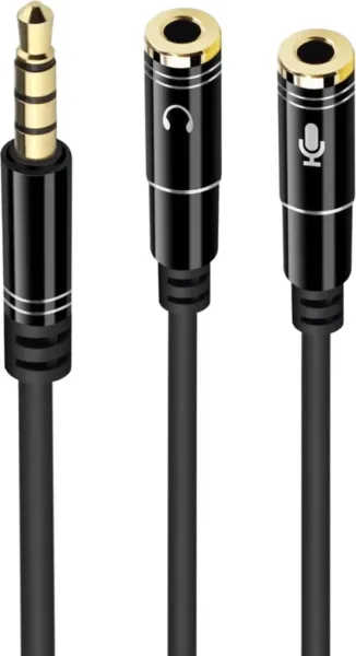 Ewent EC1641 cable de audio 0,3 m 3,5mm 2 x 3.5mm Negro