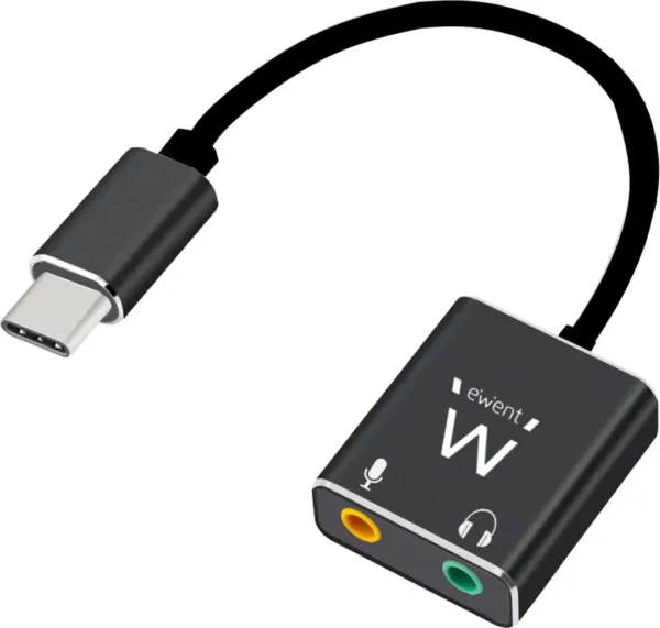 Cable adaptador de audio ewent USB tipo c a jack 3.5mm x2