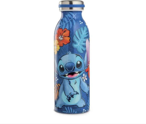 Botella de agua enesco stitch azul 500 ml