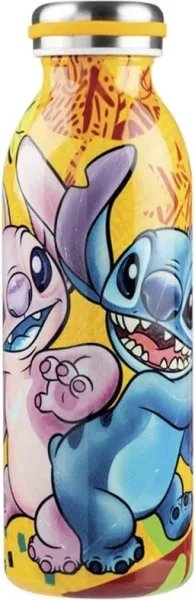 Botella de agua enesco stitch & angel amarilla 500 ml