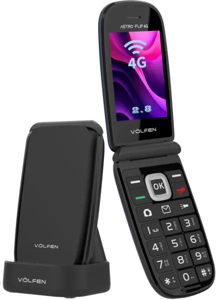 Telefono movil volfen astro flip 4g negro