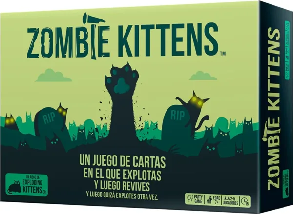 Juego de mesa exploding kittens zombie kittens edad recomendada 7 años
