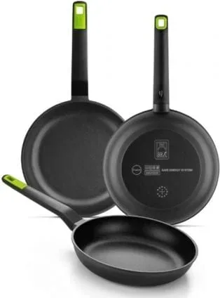 Pack 3 Sartenes Bra Gastro A841201/ Ø18cm/ Ø22cm/ Ø26cm/ Apta para Inducción