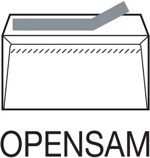 Caja 500 Sobres Americano (115X225) Offset Blanco 90 Grs. Ventana Derecha 45X100 B.20 D.20 Opensam Autoadhesivo Tira Silicona Especial Laser Sam 247730