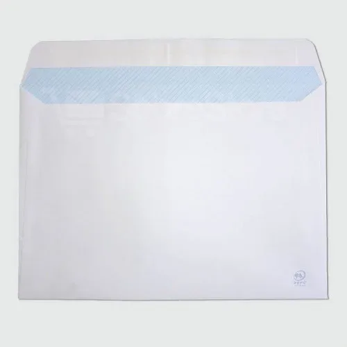 Caja 250 Bolsas Din C5 (162X229) Offset Blanco 90 Grs. Autosam Autoadhesivo con Tira de Silicona Sam 148007