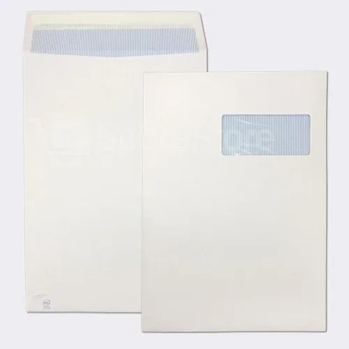 Caja 250 Bolsas Din C4 (229X324) Ofsset Blanco 100 Grs. V.d. 50X110 B.220 D.20 Autosam Autoadhesivo con Tira Silicona Sam 148900