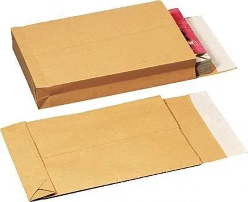 Caja 250 Bolsas Din B4 Folio (250X353) Bolsa Fuelle 250X353X30  Kraft 120 Grs.  Fuelle 3 Lados - Autosam Tira de Silicona Sam 149018