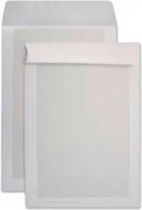 Caja 125 Bolsas Din C4 (229X324) Respaldo de Cartón 450 G. Offset Blanco 100 Grs. Cartosam Respaldo Cartón Autoadhesivo Tira Silicona Sam 149070
