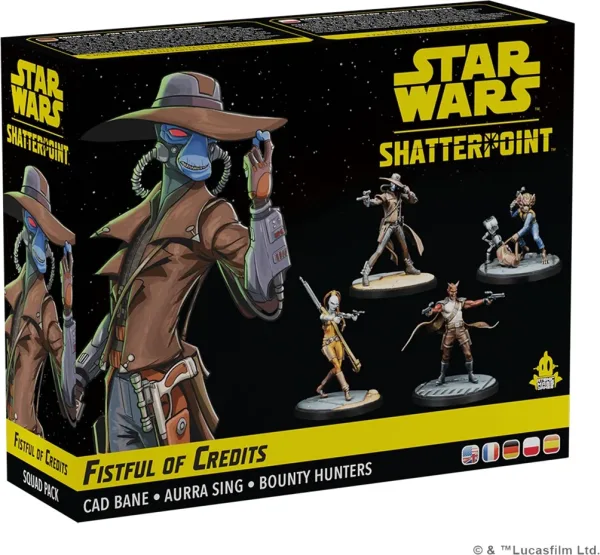 Juego de mesa star wars shatterpoint fistful of credits cad bane squad pack edad recomendada 14 años