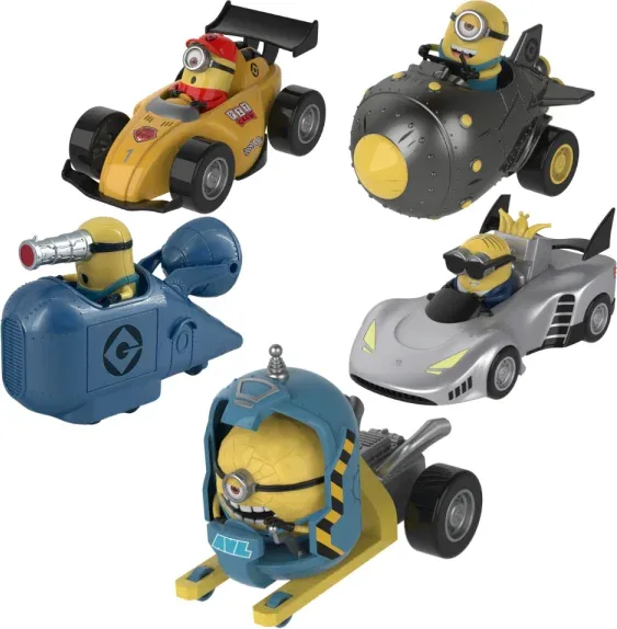 Figura vehículos minions 1 unidad aleatoria