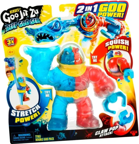 Figura goo jit zu -  pack doble héroe tyro (novedad)