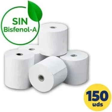 Caja de Rollos de Papel Térmico Genérico 57X50 BPA/ 57 X 50mm/ 15 paquetes/ 150 unidades