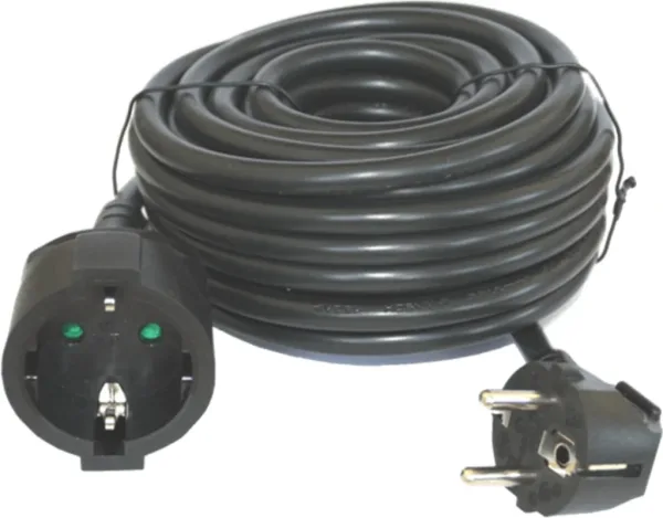 Cable prolongador de corriente silver electrics 2m -  3x 1.5mm -  250v -  16a -  3.500w negro