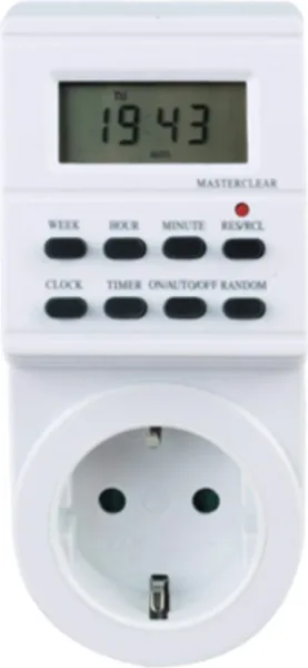 Programador silver electronic digital -  semanal -  3600w -  250v -  16a -  50hz -  IP 20 -  ajustable multifuncion