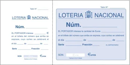 Talonario 100 Hojas Lotería 1/3 Apaisado Sencillo Dohe 50015