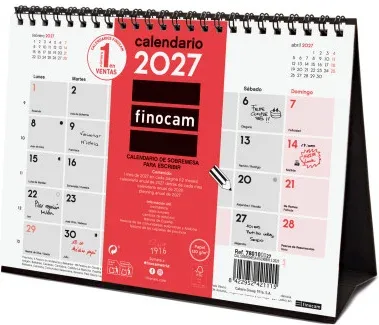 Calendario 2027 Sobremesa Neutro Escribir S 210X150Mm Finocam 780100027