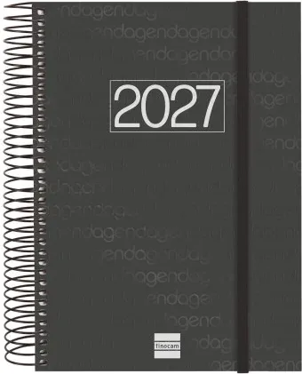 Agenda 2027 Basic Year E10 155X212Mm Dia Pagina Negro Finocam 741106027