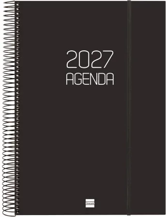 Agenda 2027 Basic Opaque E40 210X297Mm Dia Pagina Negro Finocam 742926027