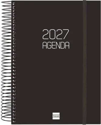 Agenda 2027 Basic Opaque E10 155X212Mm Dia Pagina Negro Finocam 742916027