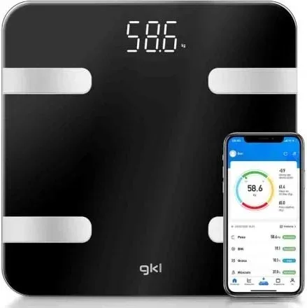 Báscula de Baño GKL Fitblue 300 Black/ Hasta 180kg
