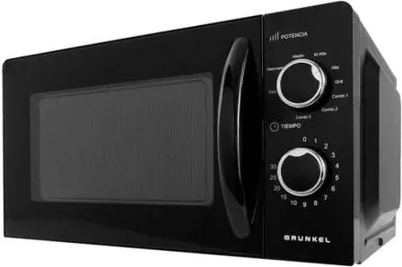 Microondas Grunkel MWG-20NG/ 700W/ Capacidad 20L/ Funcion Grill/ Negro