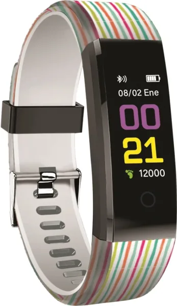 Pulsera smartband muvit io health pop rayas multicolor