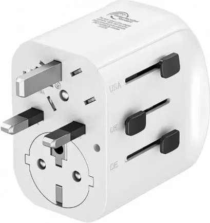 Cargador de Pared Universal Muvit For Change MCADP0006/ Toma de Corriente Universal/ 1xUSB Tipo-C/ 2xUSB/ 15W