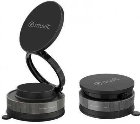 Soporte de Smartphone para Coche Muvit For Change MCCHL0035/ Negro