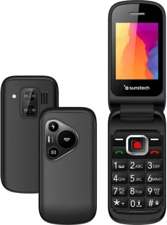 Teléfono Móvil Sunstech CELT24 para Personas Mayores/ Negro