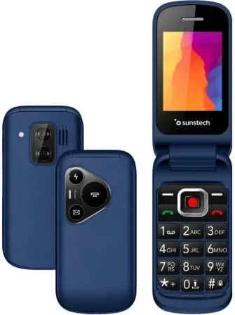 Teléfono Móvil Sunstech CELT24 para Personas Mayores/ Azul