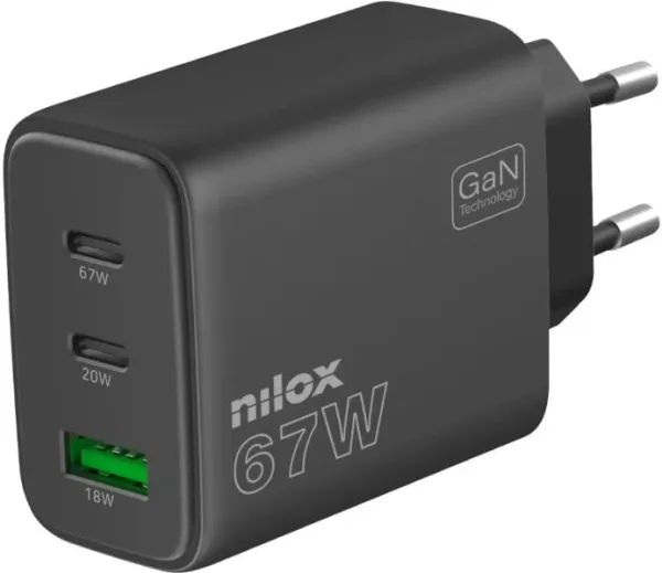 Nilox Cargador 67W 2 USB-C USB-A