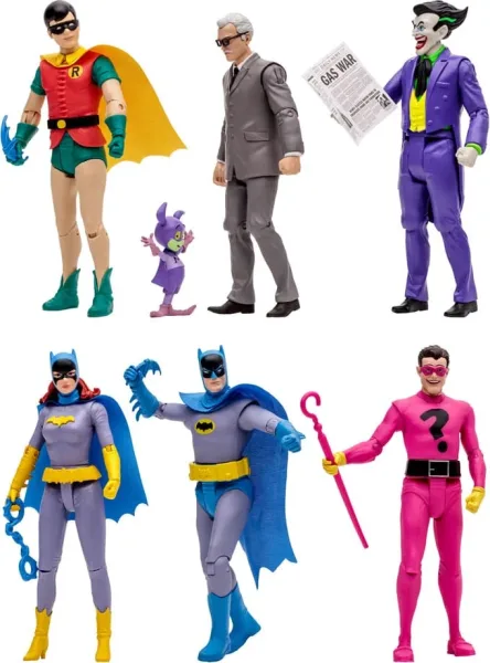 Surtido de 6 figuras mcfarlane DC retro batman 66 15cm