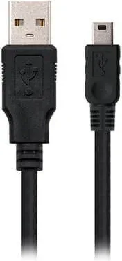 Cable USB A-miniUSB M/M 1.8m. Negro