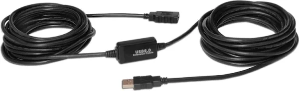 Cable Alargador USB 2.0 Nanocable 10.01.0212/ USB Macho - USB Hembra/ 10m/ Negro