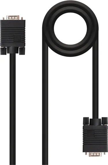 Cable SVGA Nanocable 10.15.1302/ VGA Macho - VGA Macho/ 1.8m/ Negro