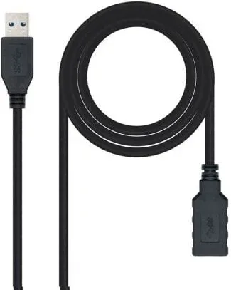 Cable USB 3.0 A-A M/H 2m. Negro