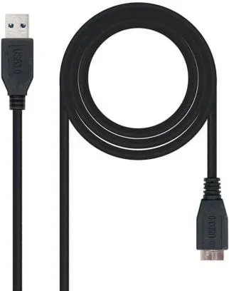 Cable USB 3.0 A-microUSB M/M 1m. Negro