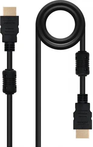 Cable HDMI 1.4 Nanocable 10.15.1802/ HDMI Macho - HDMI Macho/ 1.8m/ Negro