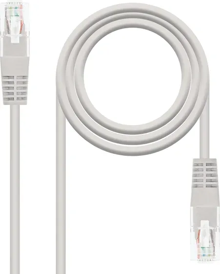 Cable de Red RJ45 UTP Nanocable 10.20.0100-L25 Cat.5e/ 25cm/ Gris