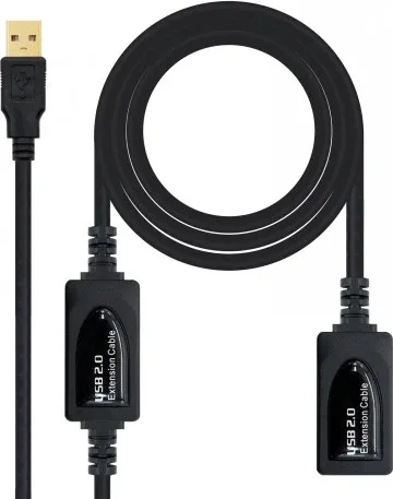 Nanocable 10.01.0213 cable USB 15 m 2.0 USB A Negro