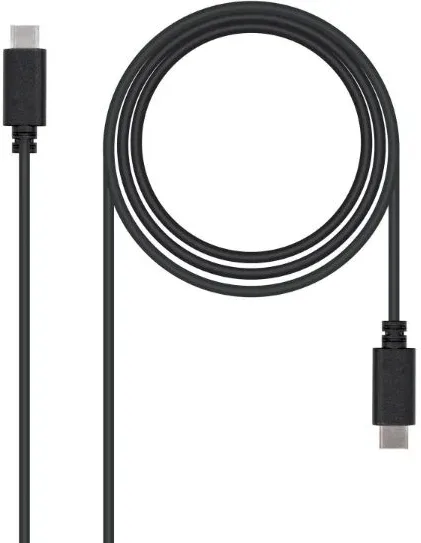 Cable USB 2.0 3A Tipo USB-C/M-USB-C/M 2 M Negro Nanocable
