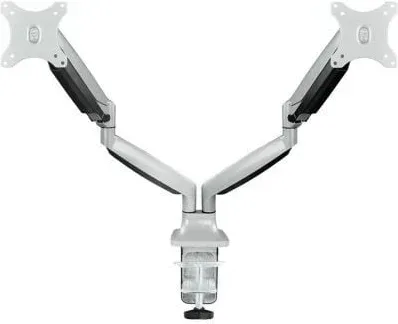 Soporte de Mesa para 2 Monitores TooQ DB3132TNR-S/ Giratorio/ Inclinable/ hasta 9kg