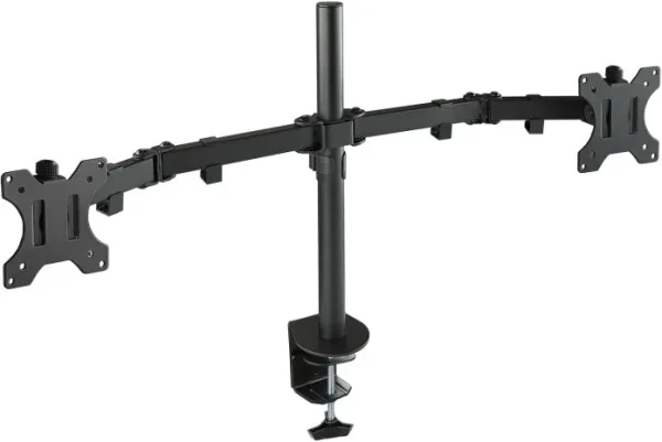 Soporte de Mesa para 2 Monitores TooQ DB1232TN-B/ Giratorio/ Inclinable/ hasta 8kg