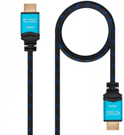 Nanocable Cable HDMI V2.0 4K@60GHz 18 Gbps A/M-A/M, negro, 0.5 m.