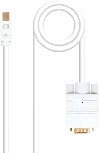 Cable nanocable conversor mini dp a VGA mini dp - m -  VGA - m blanco 3.0 m