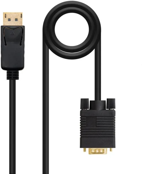 Cable conversor DisplayPort a VGA nanocable 5m macho - macho -  negro